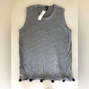 J Crew grey tank top XXS oversized NWT